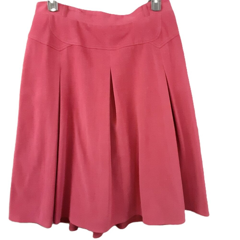Tanming Woman's Wool Blend Lined Pleated Skirt Size XL Zip Closure. Ships Fast